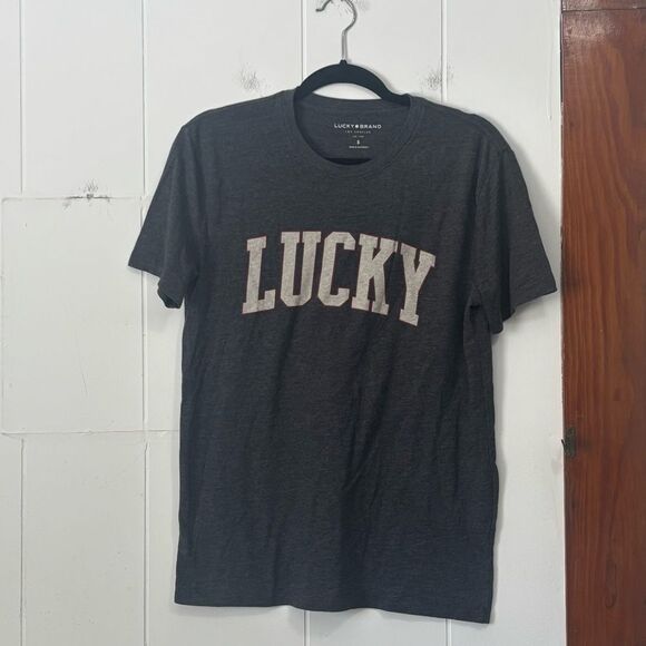 Lucky Brand Men's Gray Logo T-Shirt Size Small - Picture 1 of 4